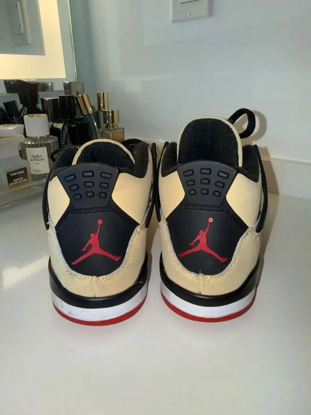 Nike Air Jordan 4 Retro Pizza GS IH2094-200 Sesame Fire Red Black